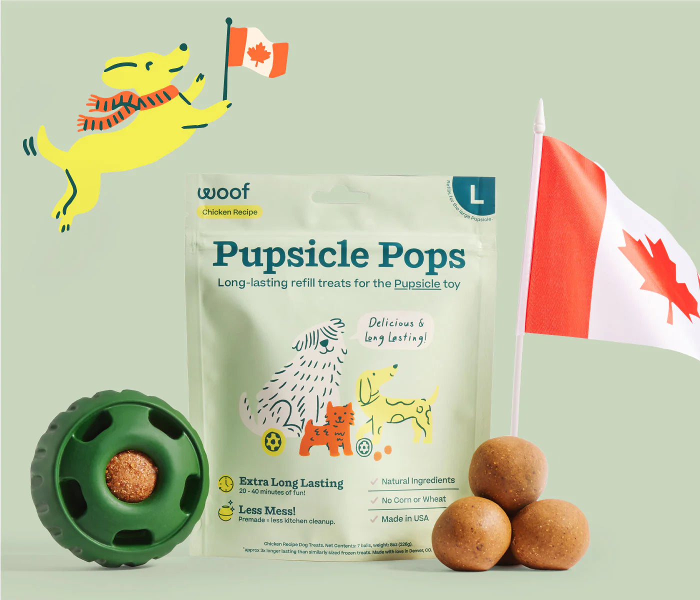Woof PB & Chicken Pupsicle Refill Pops