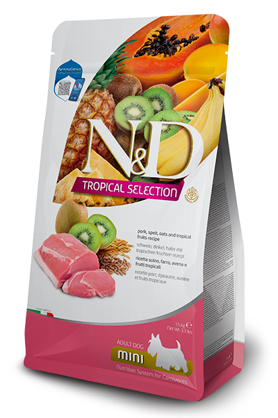 Farmina N&D Tropical Selection Adult Mini Pork, Spelt, Oats & Fruits for Dogs