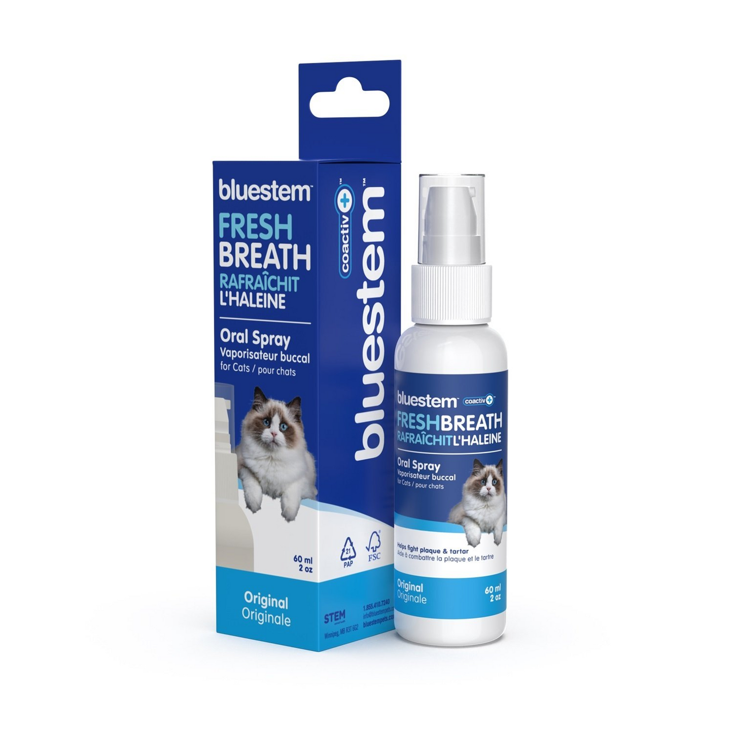 Bluestem🍁 Oral Care Spray for Cats with Coactiv+ - Original Flavour 60ml