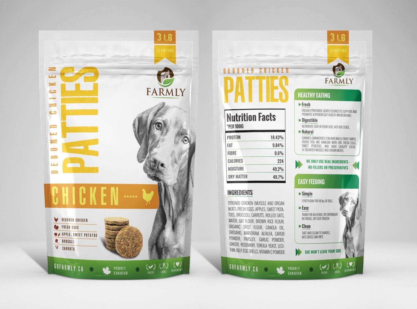 Farmly 🍁Chicken Patties 3Lb