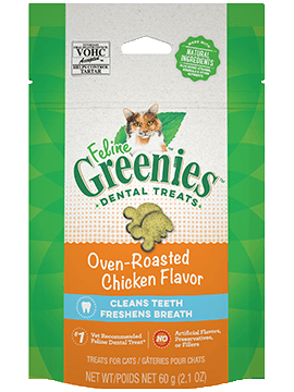 Greenies Oven Roasted Chicken Feline Dental Treats 2.1oz