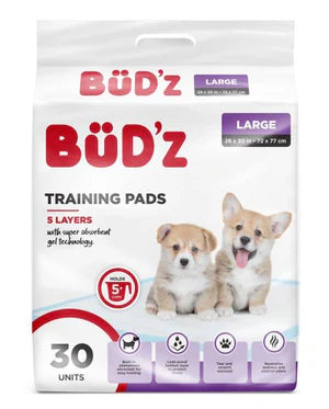 Bud'Z π5 Layer Training Pads Large 28"x 30" for Puppies & Dogs