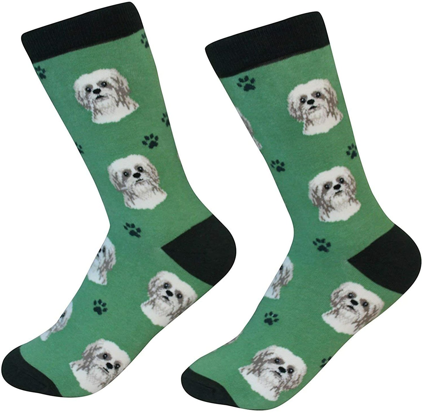 Unisex Sock Daddy Shih Tzu, Tan And White