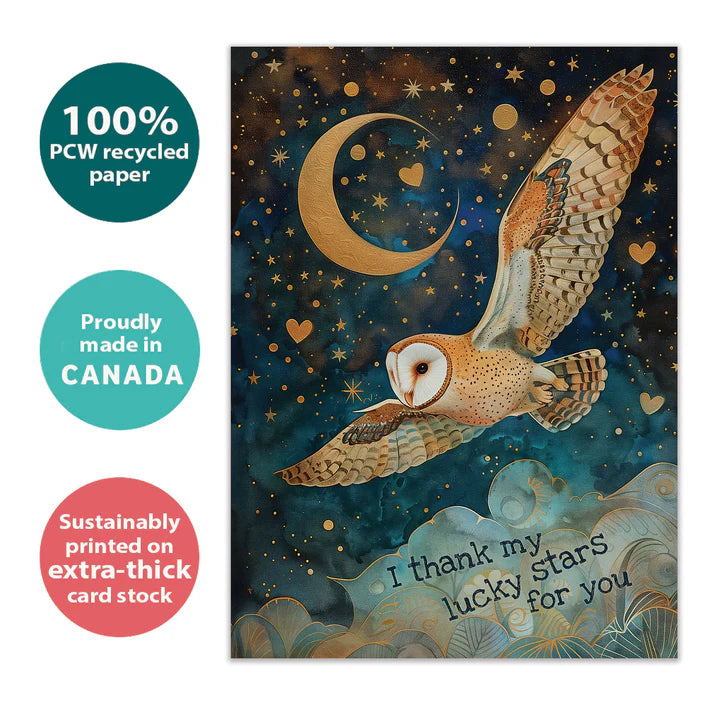Tree Free Greetings🍁 Thank My Lucky Stars Birthday Card