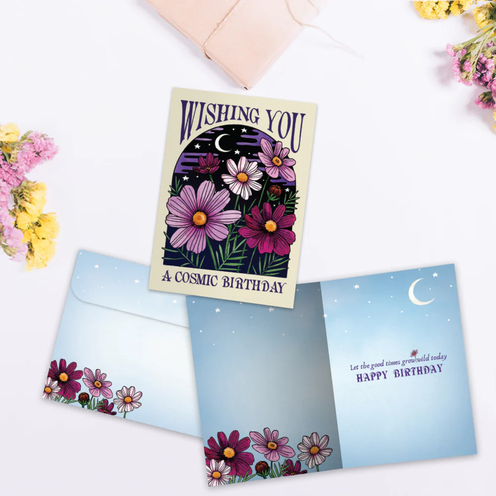 Tree Free Greetings Cosmic Wishes Birthday Card