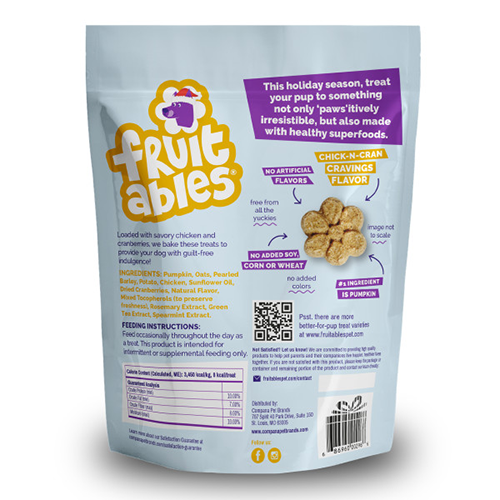 Fruitables® HOLIDAY Chick-N-Cran Cravings Dog Treat 7oz