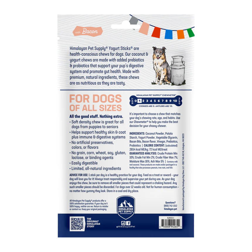 Himalayan Pet Bacon Yogurt Sticks 136g