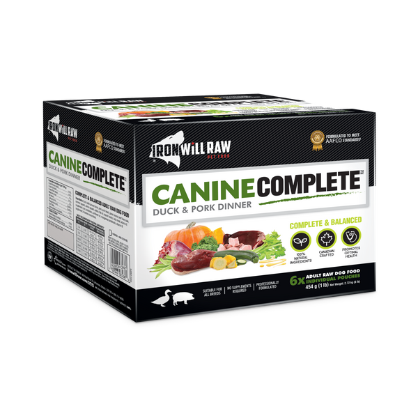 Iron Will Raw 🍁Canine Complete Duck and Pork Dinner 6lb