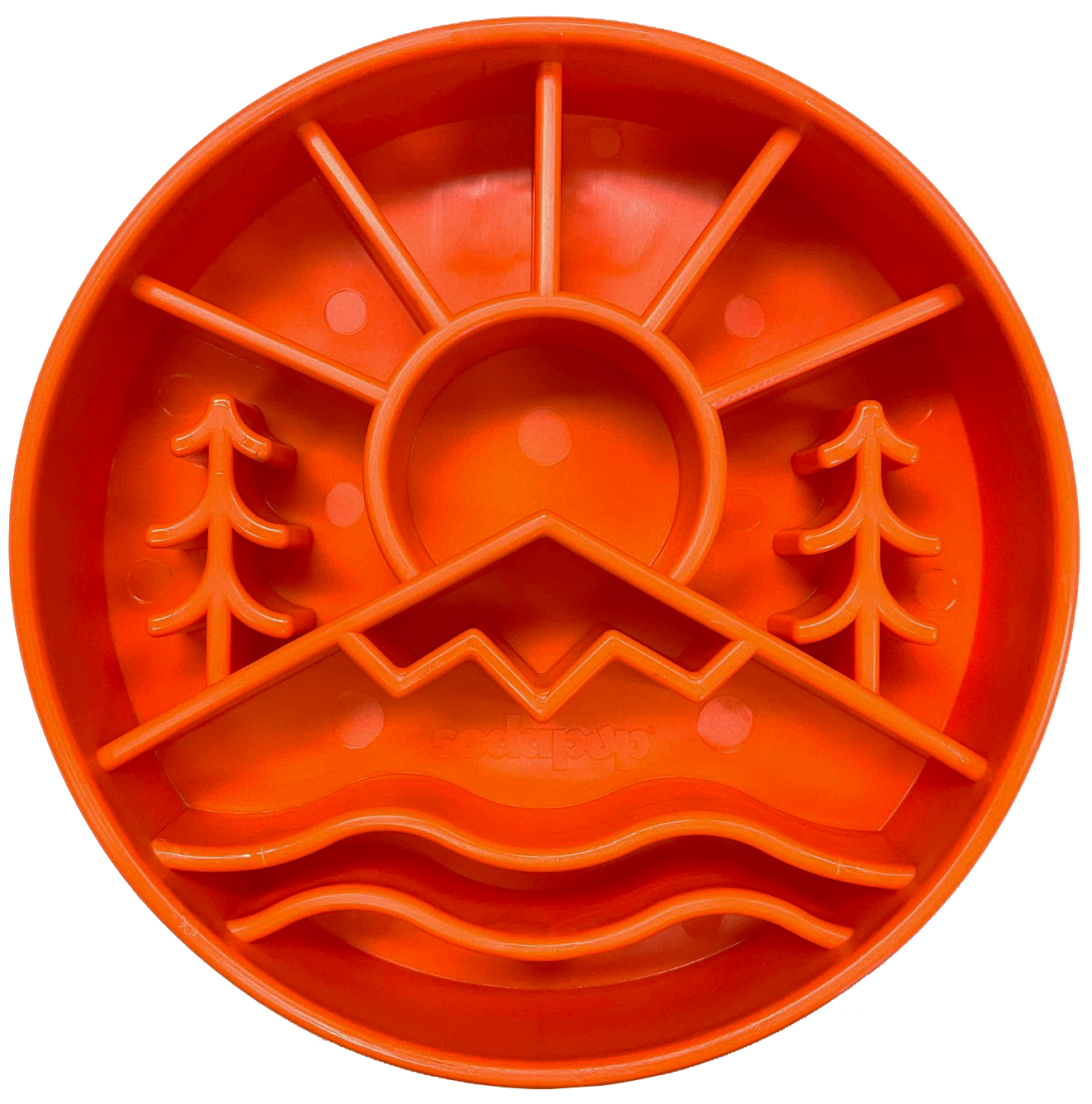 SodaPup Orange Great Outdoors Slow Feeder E-Bowl