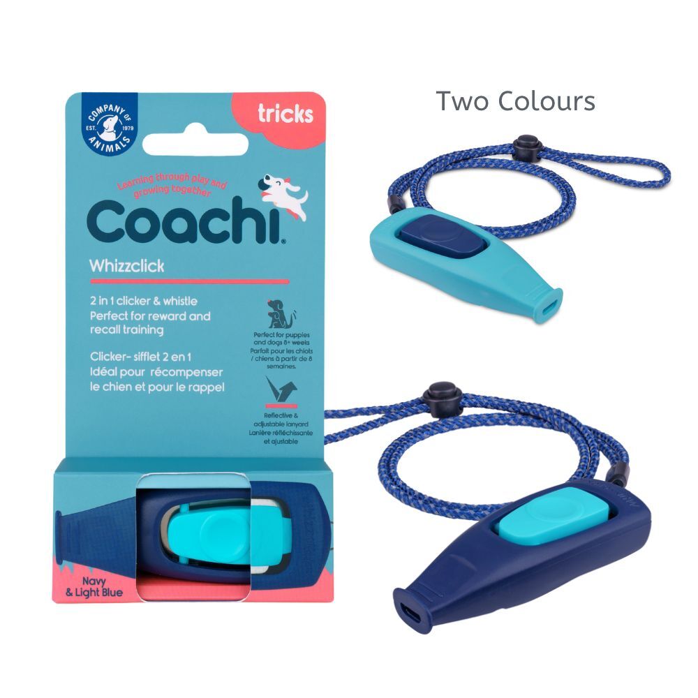 Company of Animals Coachi Whizzclick Navy & Light Blue