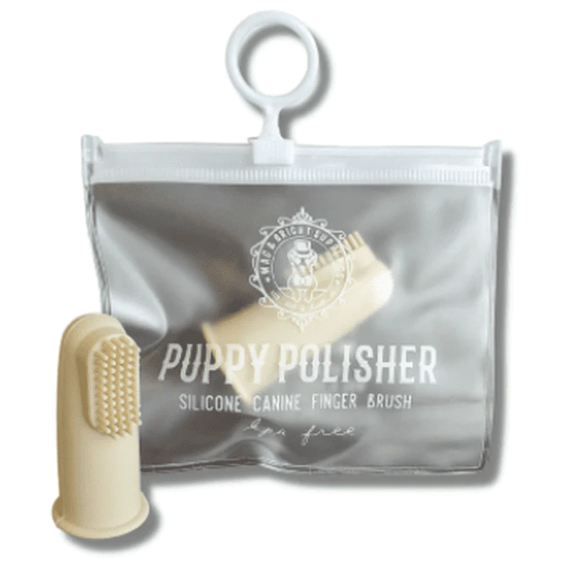 Wag & Bright Supply Co. 🍁Puppy Polisher Finger Brush with Zip Travel Case