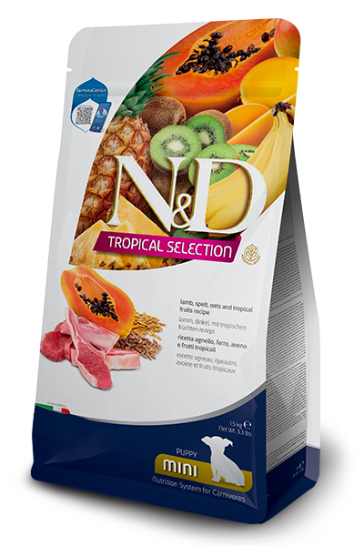 Farmina N&D Tropical Selection Puppy Mini Lamb, Spelt, Oats & Fruits for Puppies 1.5KG