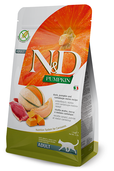 Farmina N&D Adult Prime Duck, Cantaloupe & Pumpkin for Cats 1.5KG
