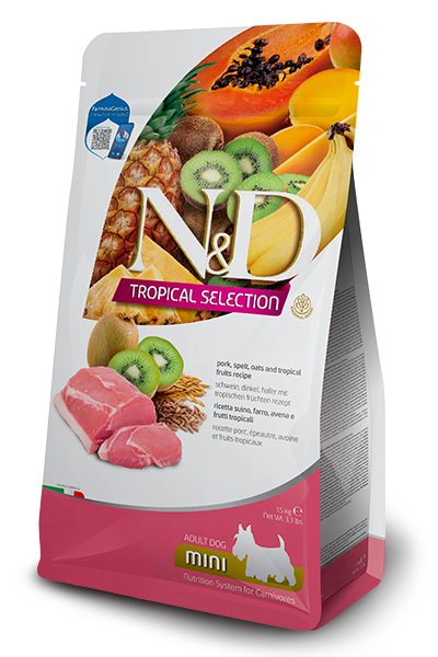 Farmina N&D Tropical Selection Adult Mini Pork, Spelt, Oats & Fruits for Dogs