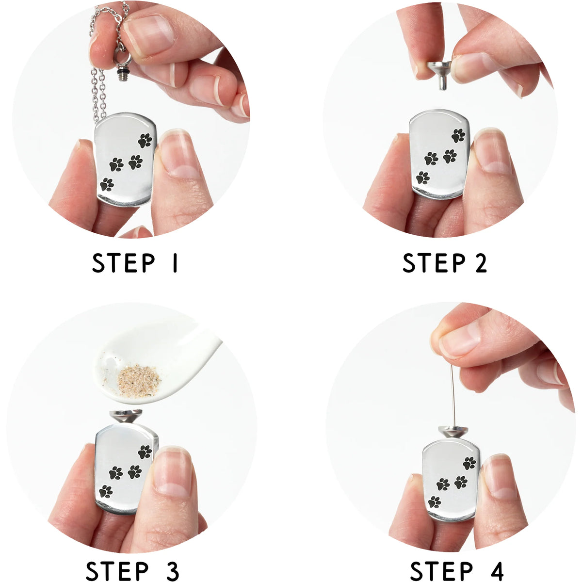 "Pawprints" Adjustable Memorial Necklace