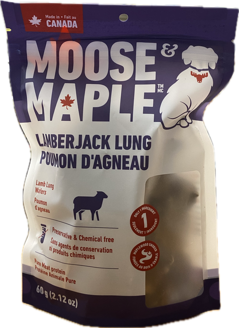 Moose & Maple 🍁Lumberjack Lung - Lamb Lung Wafers Dog Treats 60g
