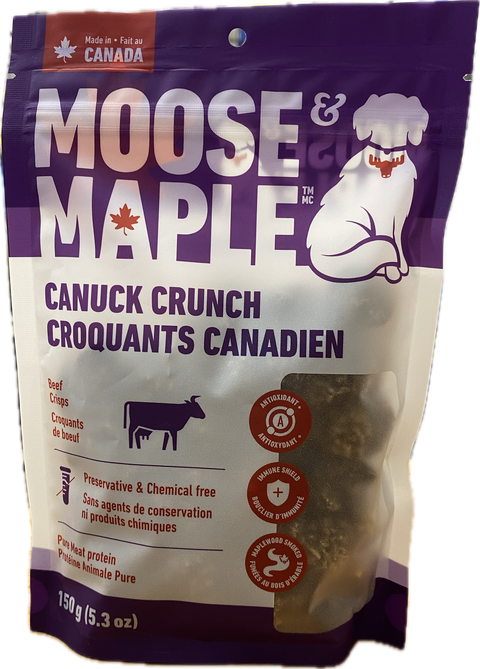 Moose & Maple 🍁Canuck Crunch Beef Crisps Dog Treats 150g