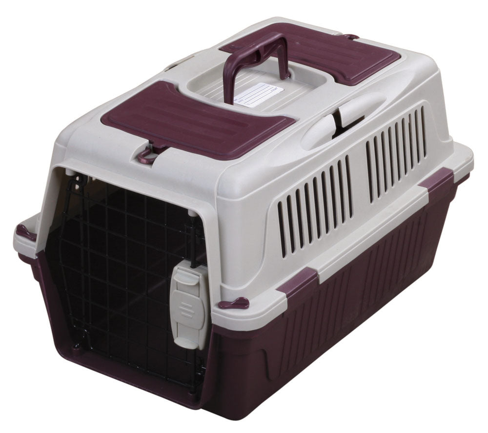 Tuff Kennel 🍁TK100 Deluxe Pet Carrier 19.7L x 13W x 11.8H - Burgundy