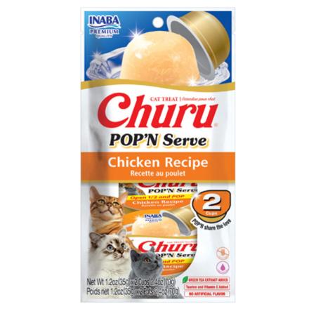 Inaba Churu Chicken Pop'N Serve Cat Treat - 2 pack