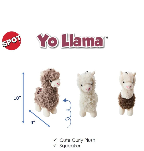 SPOT® Lil' Spots Yo Llama Assorted 5.5" Plush Dog Toy