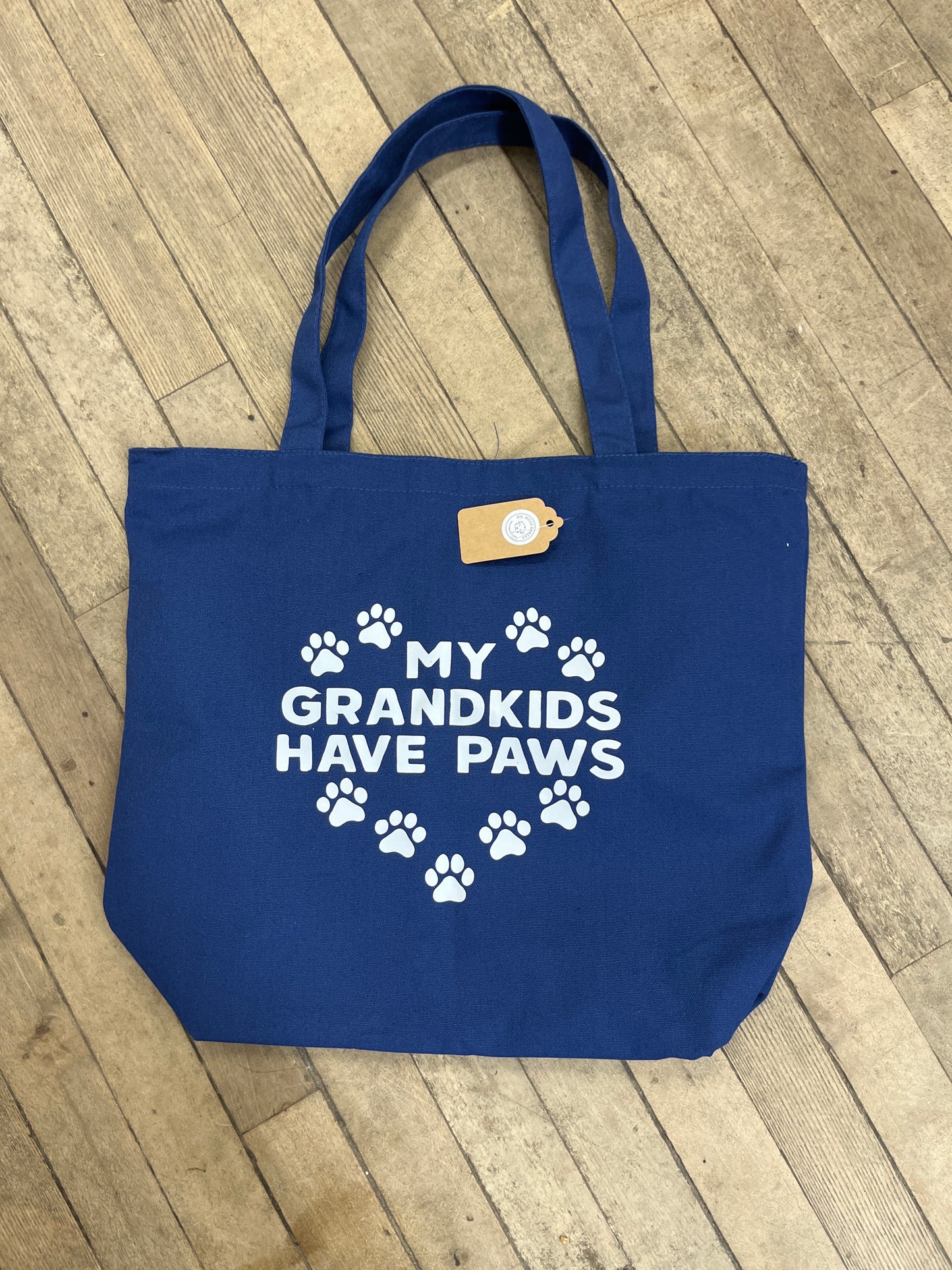 My Grandkids Have Paws Canvas Tote