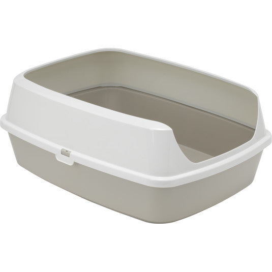Moderna Warm Grey Maryloo Litter Box with Rim