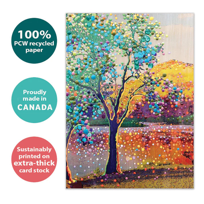 Tree Free Greetings🍁 Colourful Tree All Occassion Card