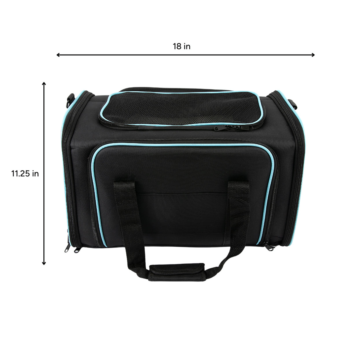 Brookbrand Blue & Black Foldable Soft Pet Carrier