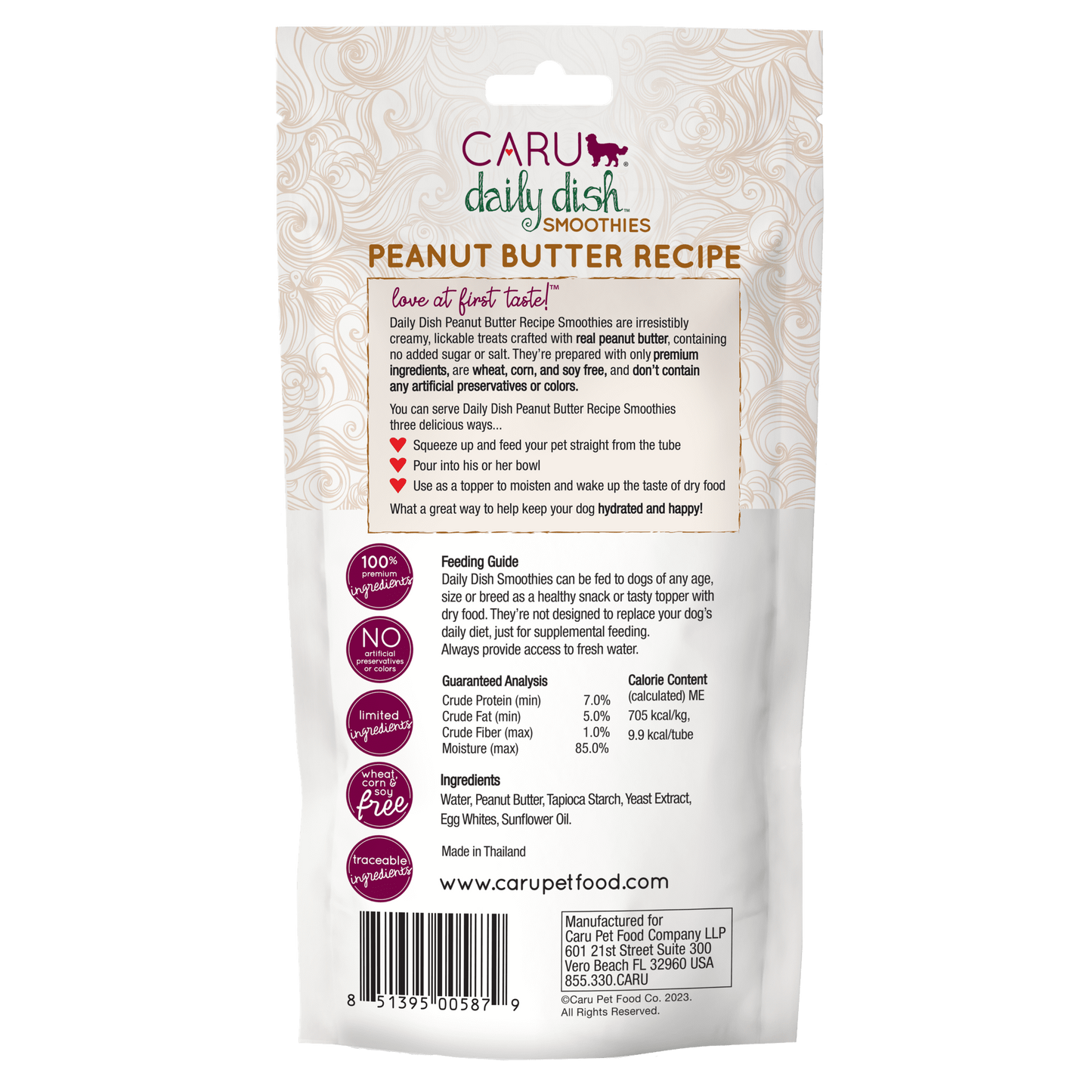 Caru Peanut Butter Lickable Treats for Dogs