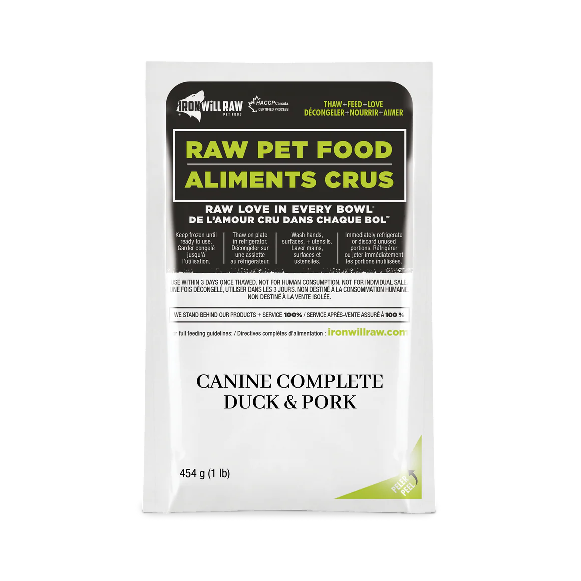 Iron Will Raw® Canine Complete™ Duck & Pork Dinner Frozen Dog Food 6lb