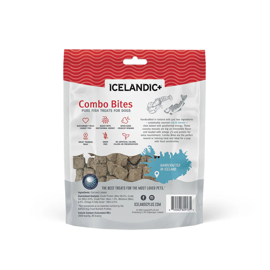 ICELANDIC+ Cod & Lobster Combo Bites Dog Treats 3oz