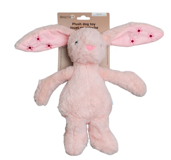 DexyPaws 🍁Blush Bunny Plush Dog Toy