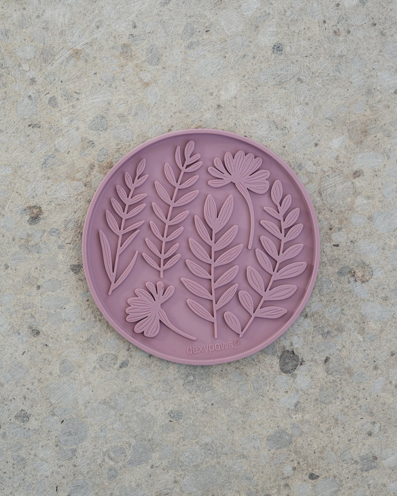 DexyPaws 🍁Blush Pink Circle Shapes and Leaves Lick Mat