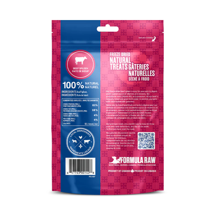 Formula Raw 🍁Freeze Dried Beef Spleen 100g