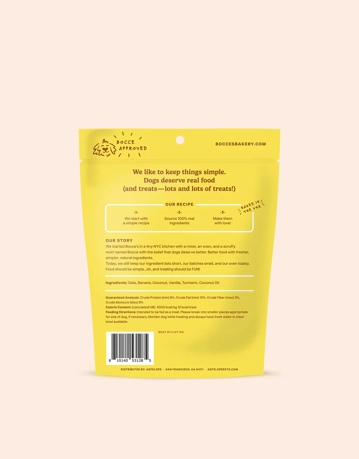 Bocce's Bakery Golden Glow Biscuits 5oz