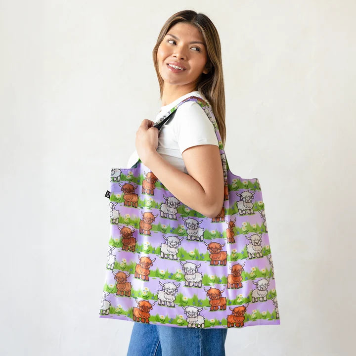Highland Cows Foldable Tote 🍁Uptown Sox Ltd.