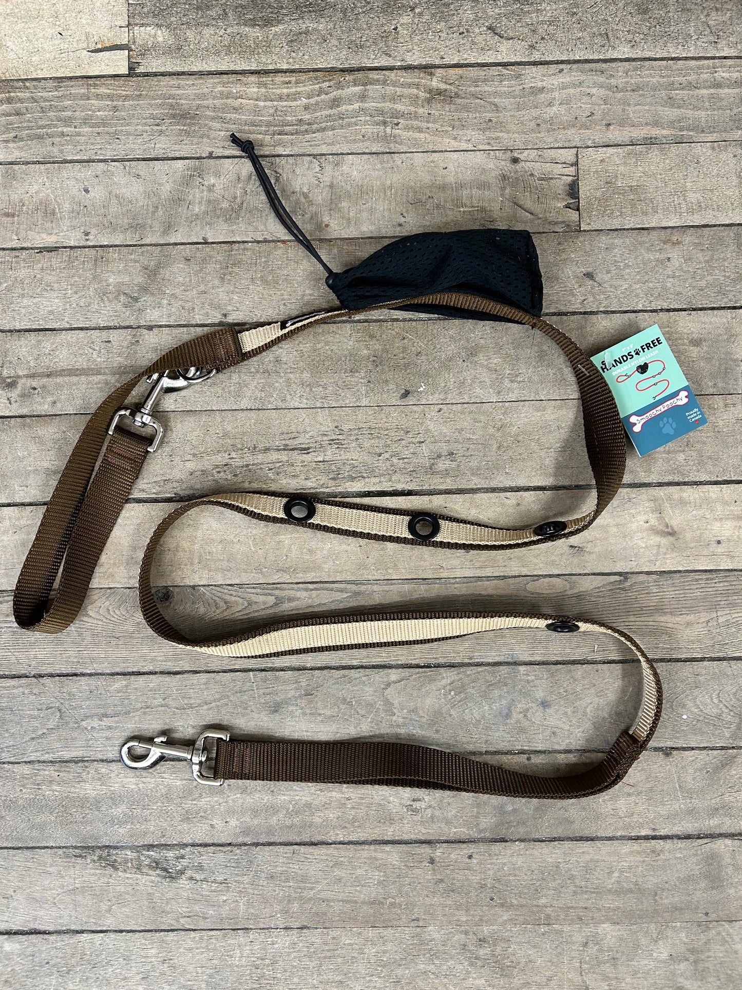 Smoochy Poochy 🍁Brown & Camel 1 x 6 Hands Free Leash