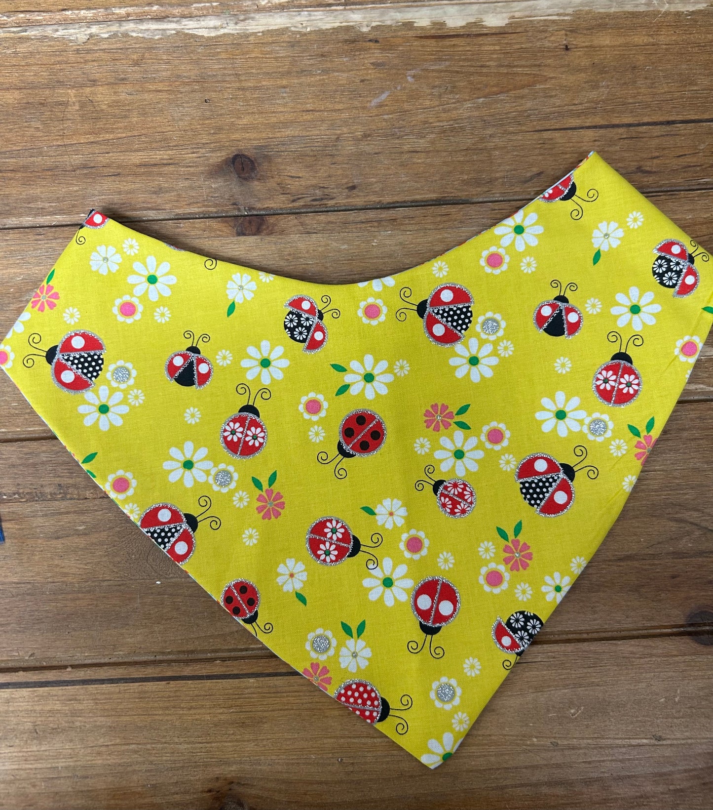 Colly's Creation ๐ Ladybugs & Rainbows Reversible Bandana
