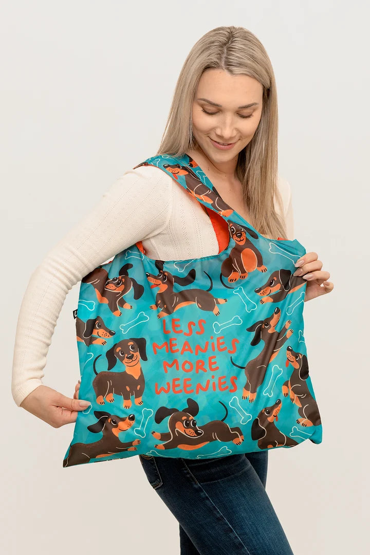 Less Meanies More Weenies Foldable Tote 🍁Uptown Sox Ltd.