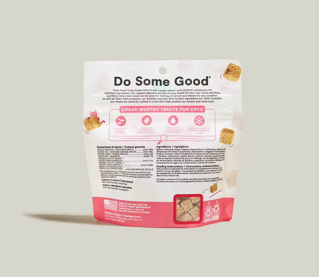 Open Farm Salmon & Mackeral Raw Kitty Cubes 1.5oz