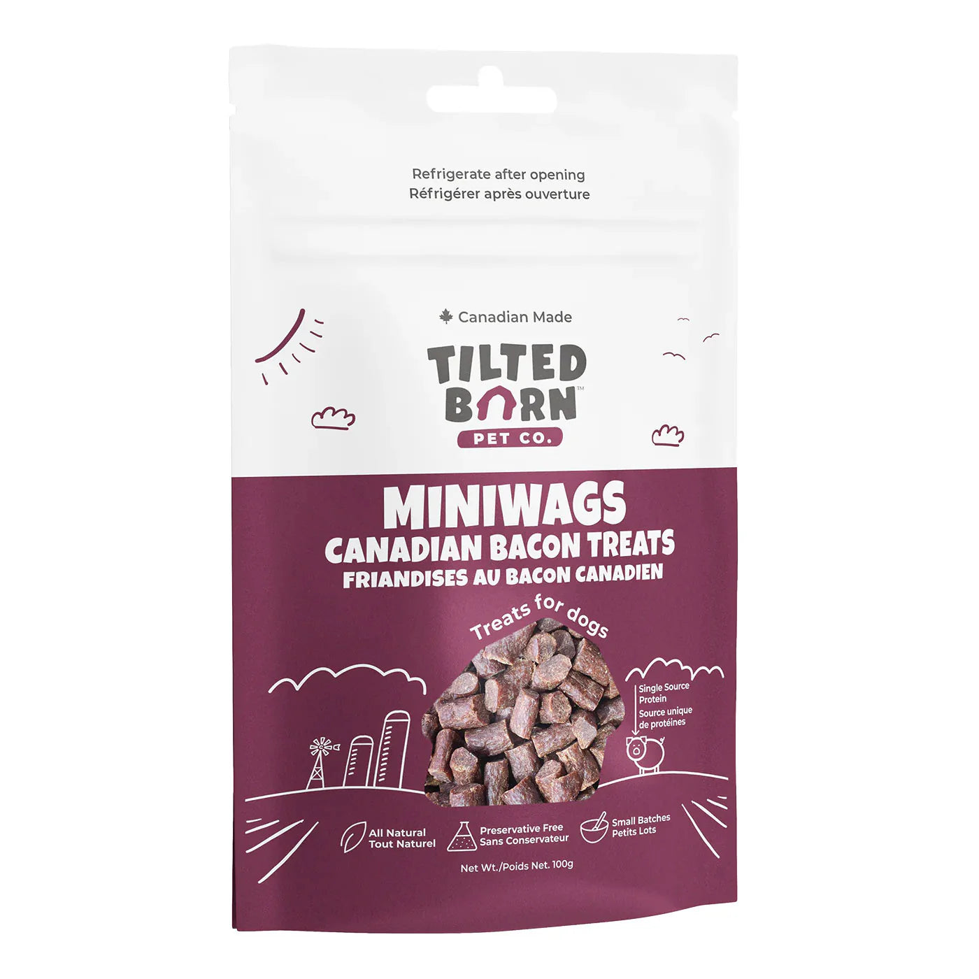 Tilted Barn 🍁 Canadian Bacon Mini Wags 100g