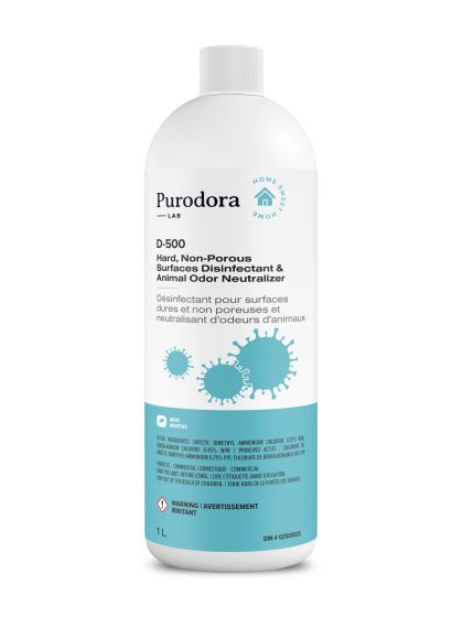 Purodora Lab D-500 Disinfectant & Animal Odor Neutralizer, Mint 1L