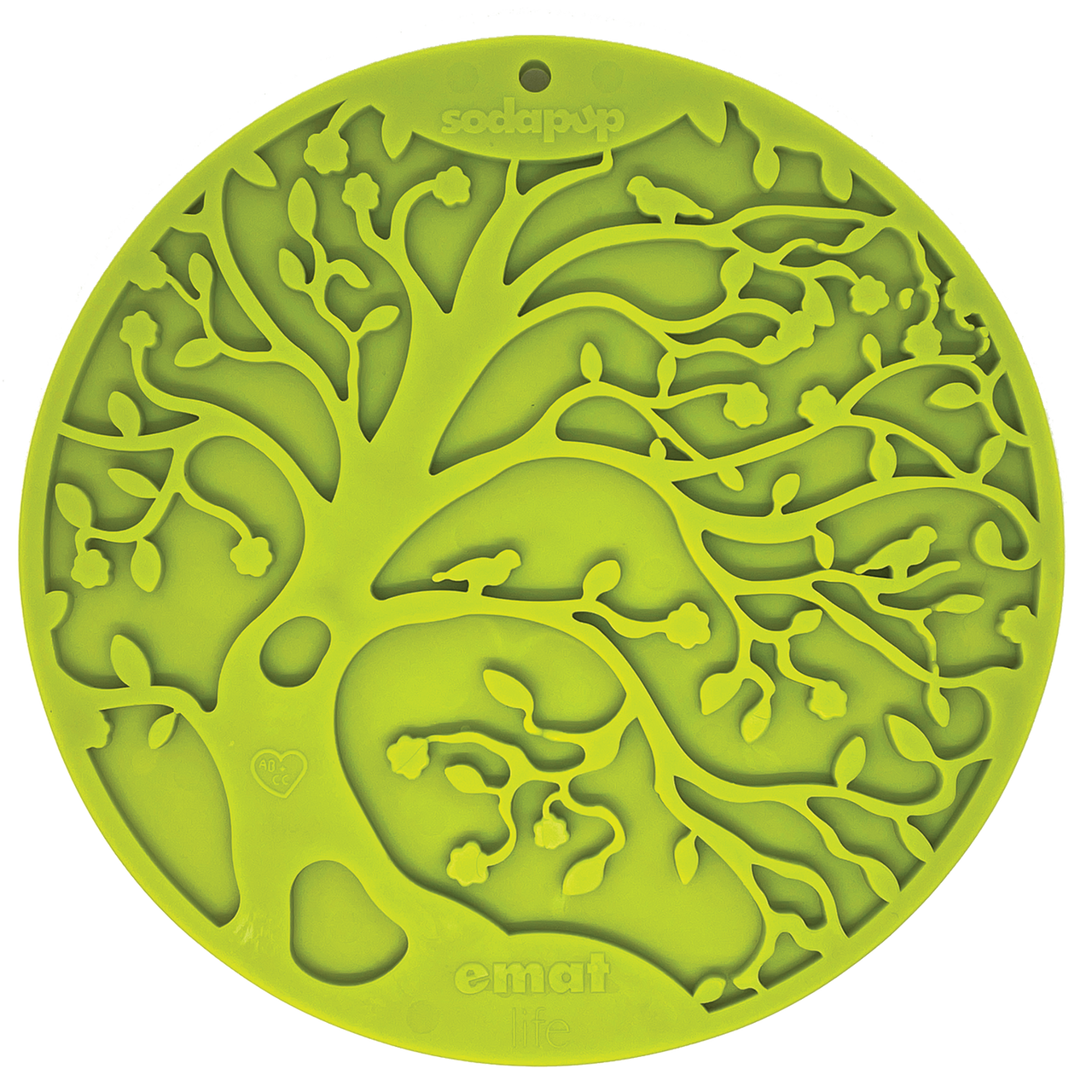 Sodapup Green Tree of Life eMat with Suction Cups Slow Feeder