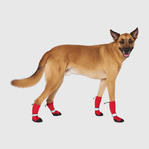 Canada Pooch Red Soft Shield Boots for Dogs 4-Pack