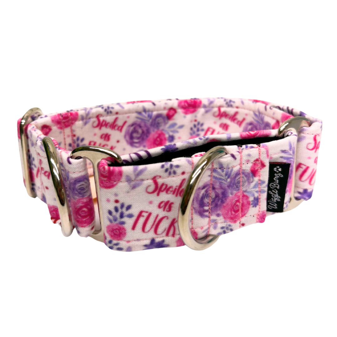 Wiggle Bumz 🍁Spoiled AF Pink Martingale Collar