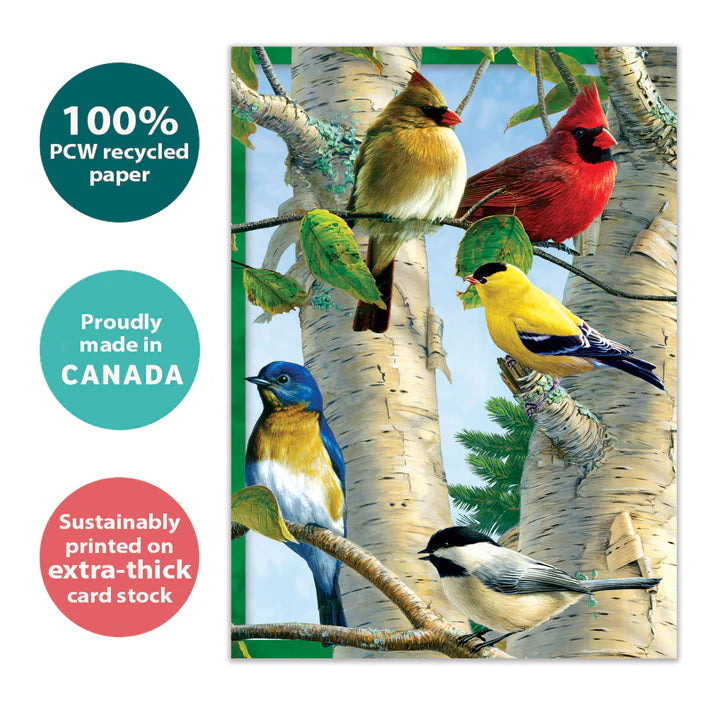 Tree Free Greetings 🍁Favourite Song Birds Blank Card