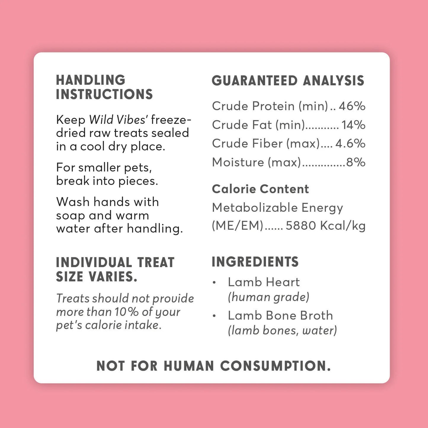 Wild Vibes Treat Co. Lamb Heart & Bone Broth 80g