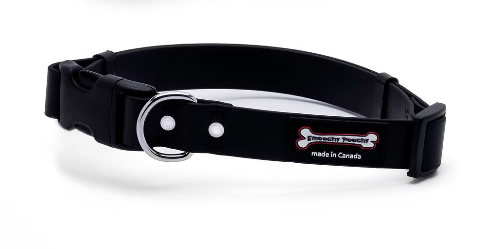 Smoochy Poochy 🍁Black Quick Release Biothane Collar