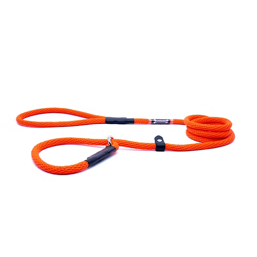 Smoochy Poochy🍁 Orange 3/8" x 6' Slip Lead with Safety