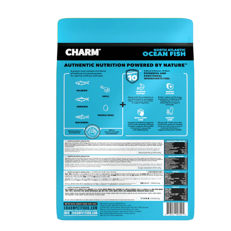 CHARM🍁 North Atlantic Ocean Fish for Cats & Kittens